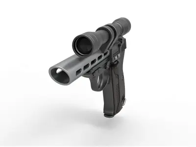 Moff Gideon Blaster pistol from The Mandalorian TV series 3D model