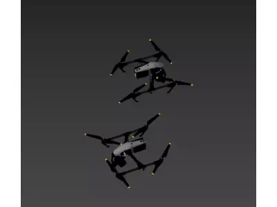 Industry level unmanned aerial vehicles Low-poly 3D model