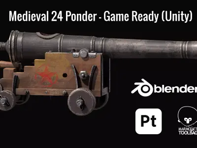 Medieval 24 Ponder - Game Ready - Unity Low-poly 3D model