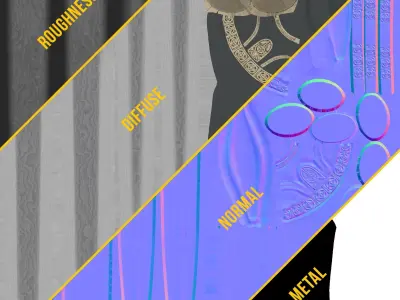 Gilling Sword Low-poly 3D model