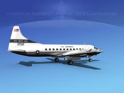 Convair VC-131 US Marines  3D model