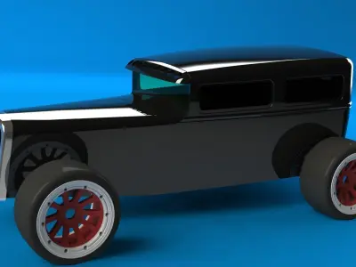 Electric Hot Rod Sedan Free 3D model
