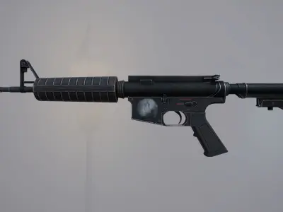 M4 Gun Low-poly 3D model