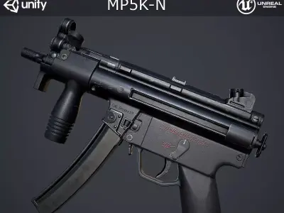 MP5K-N Submachine Gun Low-poly 3D model