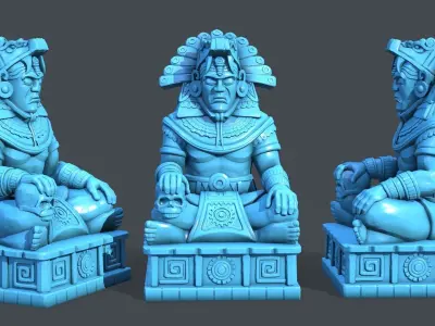 Statue Aztec Quetzalcoatl God HP 3D print model