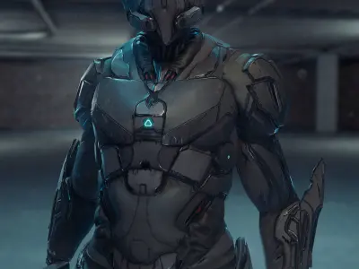 Robot Soldier  Low-poly 3D model