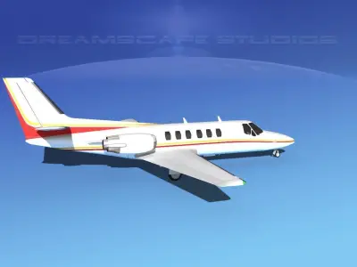 Cessna C550 Citation II V13 3D model