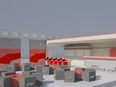 event architecture- materials in Revit 3D model