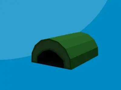 Low Poly AirPort road Low-poly 3D model