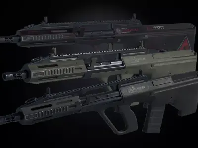 AUG A4 Low-poly 3D model