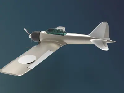 A6M3 32 Mitsubishi Zero fighter plane 3D model