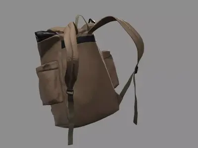 Backpack Camping Handle bag 01 Low-Poly 3D Model 3D model