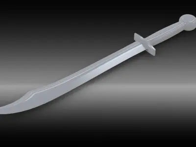 Blades set sword Low-poly 3D model