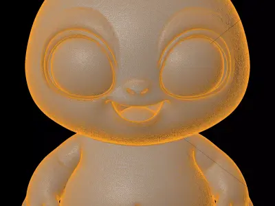 Cute Chibi Alien 3D Print Model 3D print model