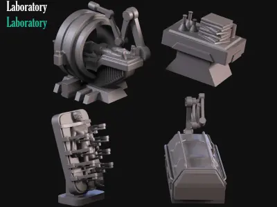 Laboratory 3D print model