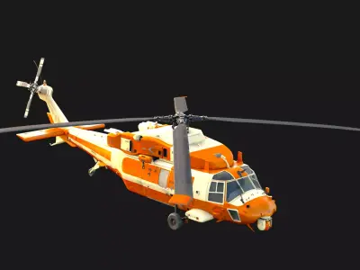 Blackhawk Medical Helicopter No Rig 3D model
