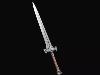 Dwarf Sword  3D Model Low-poly 3D model