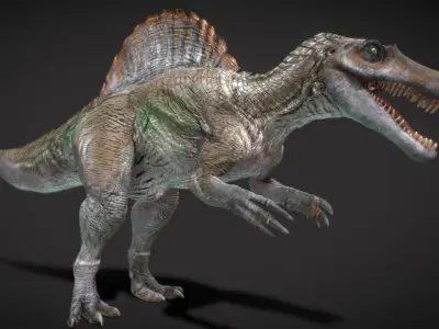 Spinosaurus Hybrid Low-poly 3D model