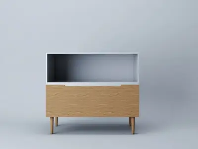 Wood Nightstands  Free low-poly 3D model
