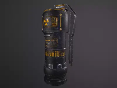 3D Low Poly FlashBomb flashlight Low-poly 3D model