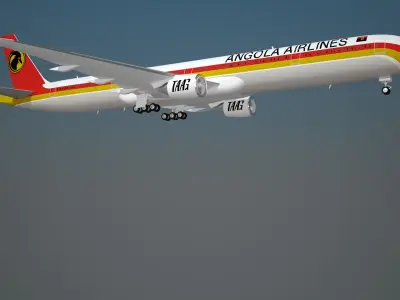 Angola Airlines 777-300ER 3D model