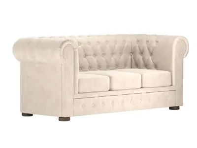 Classic Tufted Chesterfield Sofa Free 3D model