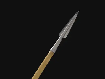 Medieval Spear Free low-poly 3D model