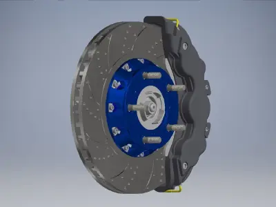 Car Brake Discs Front 3D model
