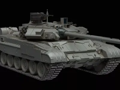 Tank T-90 Low-poly 3D model purchase