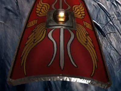 romans shield Low-poly 3D model