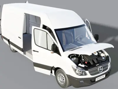 MP Van Solid Extended 2023 Low-poly 3D model