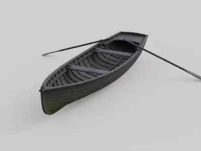 Rowboat 1A Low-poly 3D model