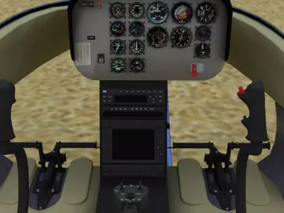 Bell 206 Helicopter 3D model