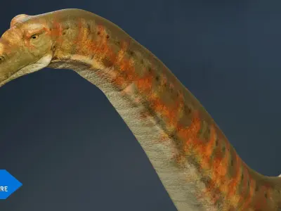 Argentinosaurus low-poly RIG Low-poly 3D model