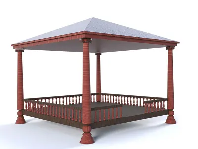 Uzbek tapchan 3D model