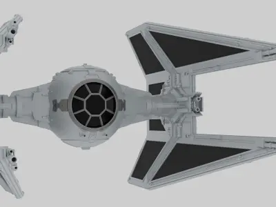 TIE Interceptor 3D model