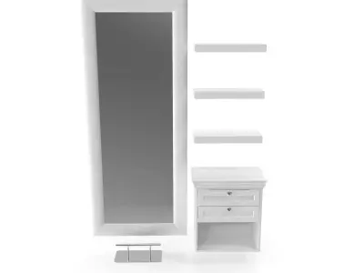 Barber Work Place A 3D model