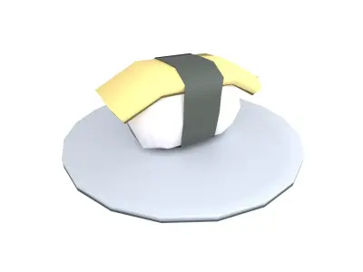Egg Sushi v1 002 Low-poly 3D model