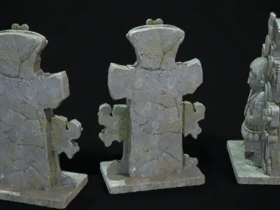 Statue Aztec Sea God 3D model