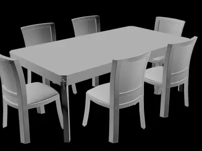 Dinner Table Free low-poly 3D model
