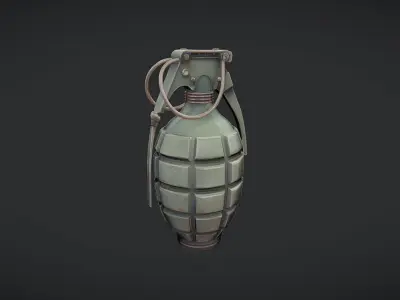 military hand grenade2 3D model