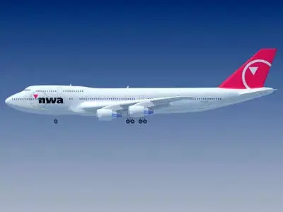 Boeing 747 North West V2 3D model