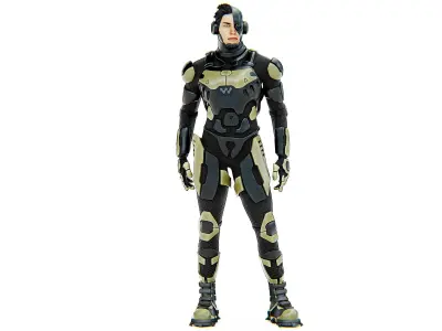 MECHA SOLDIER-H  Rigged for Unreal Engine - Unity - MIXAMO 3D model