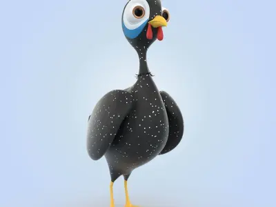 Guineafowls 3D model