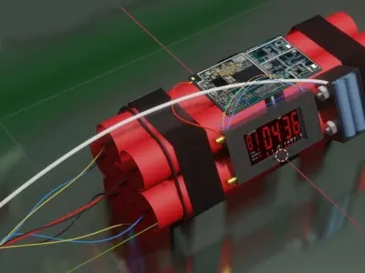 Bomb explosive Free 3D model