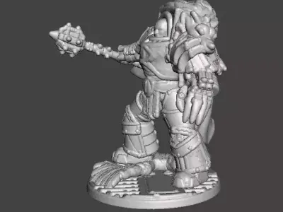 6MM SCALE HERETIC WARLORD MINIATURE MODEL SCIFI OR FANTASY GAMES 3D print model