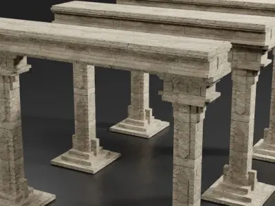 Ancient ruin - Low Poly - PBR Low-poly 3D model