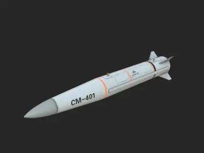 CM401 CM-401 Anti-ship Missile Weapon System Ballistic Missile Low-poly 3D model