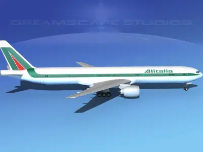 Boeing 777-300 Alitalia 3D model