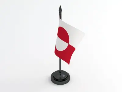 Table Flag Greenland Denmark 3D model